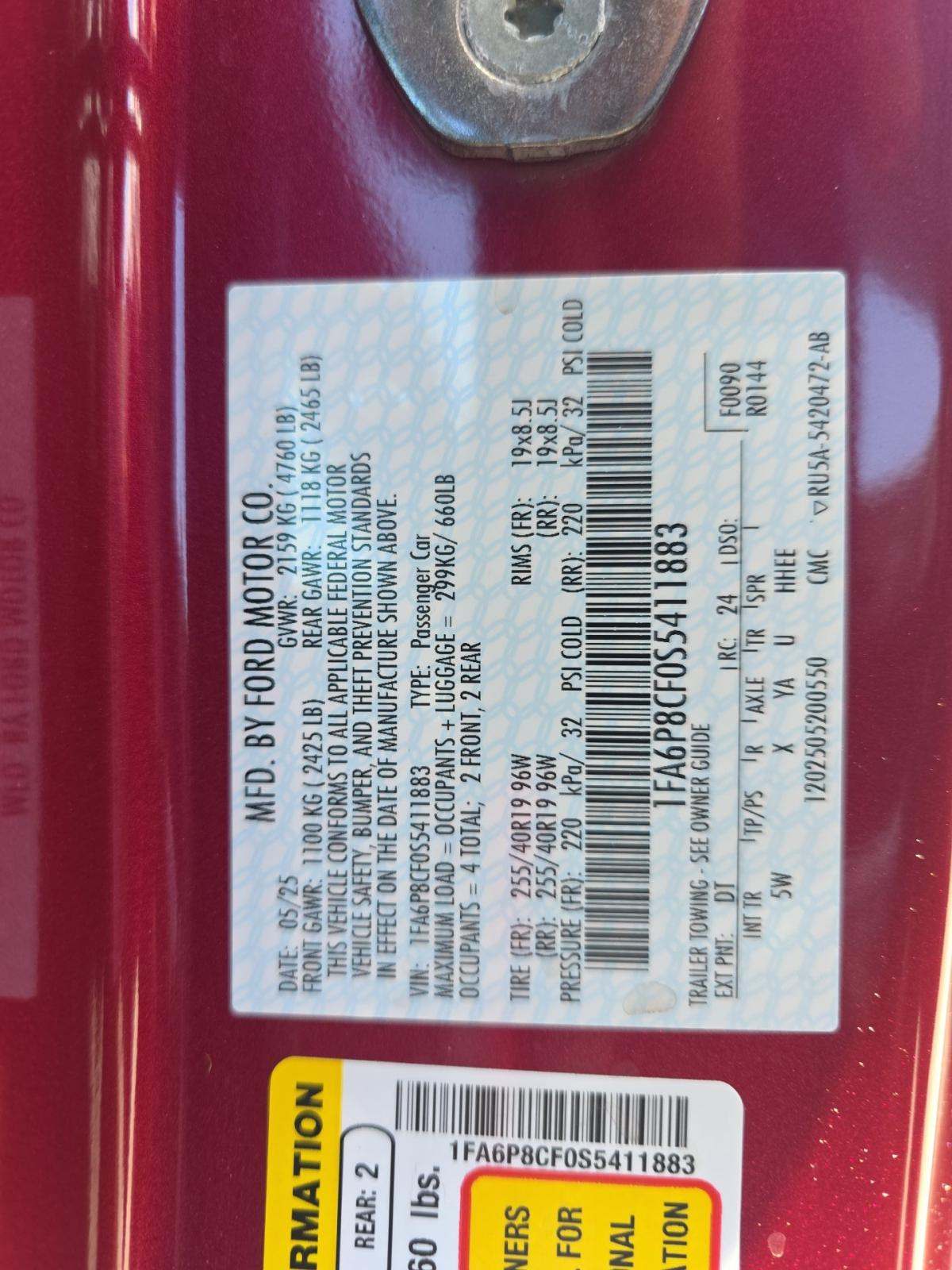 2025 Ford Mustang GT Premium RWD