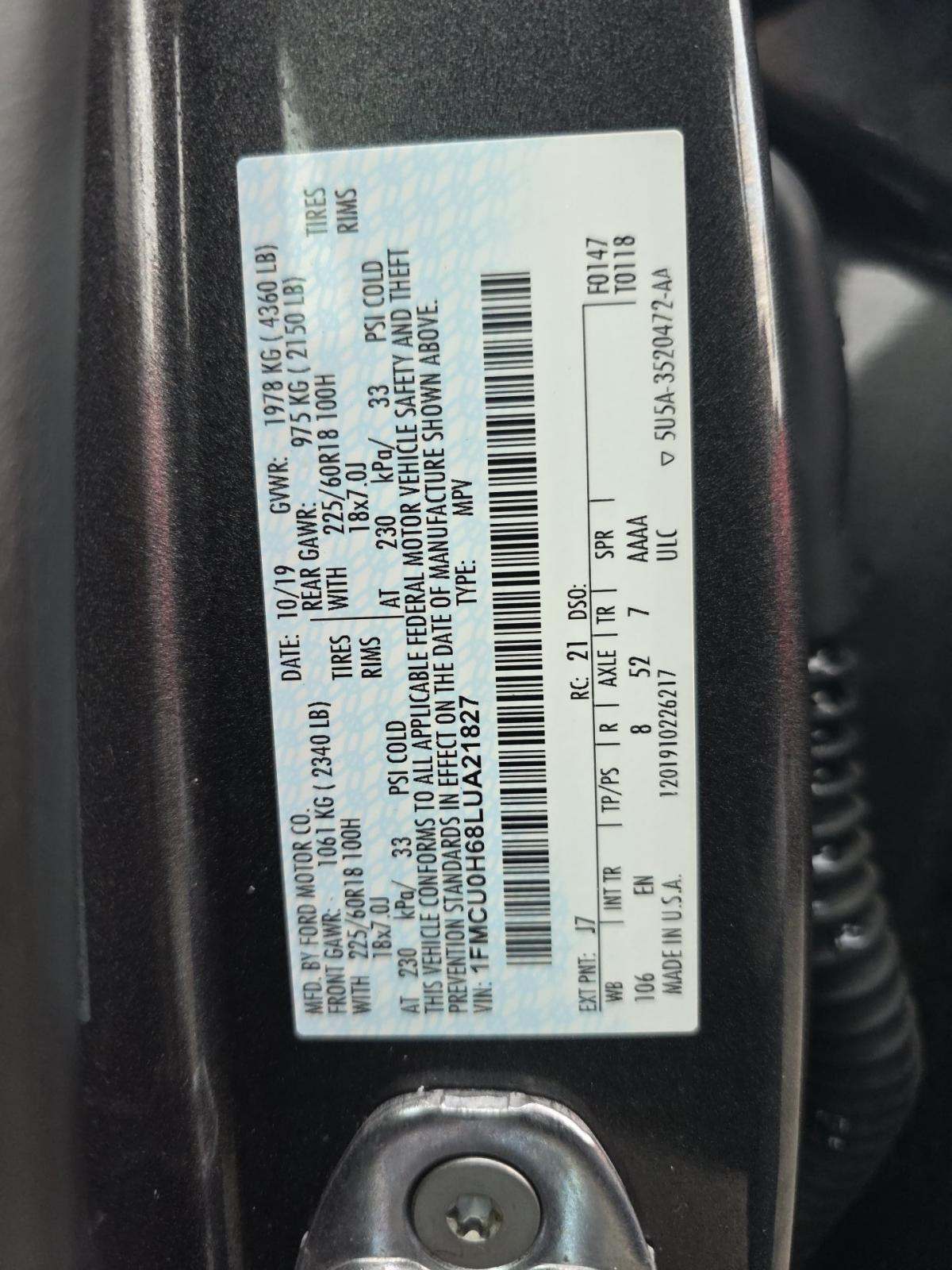 2020 Ford Escape SEL FWD