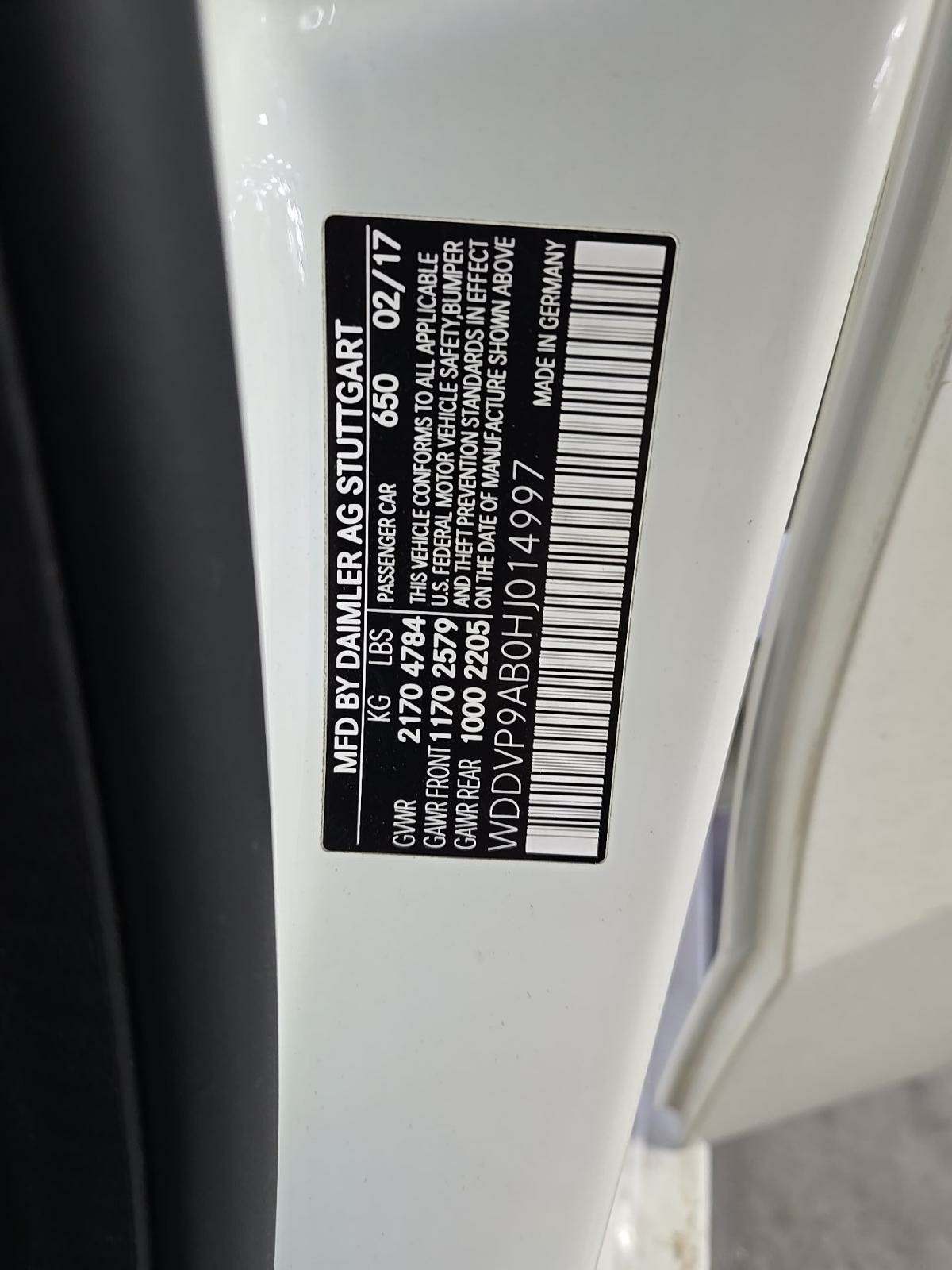 2017 Mercedes-Benz B-Class Electric Drive B 250e FWD