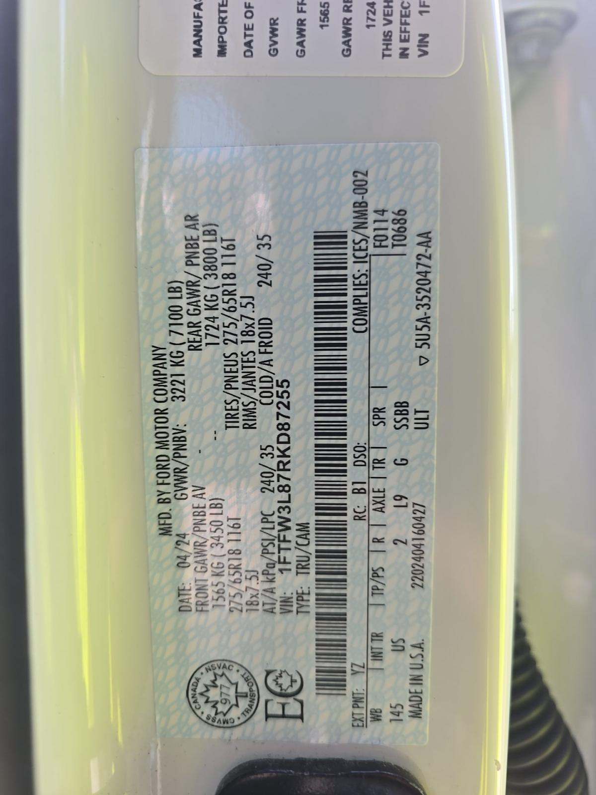 2024 Ford F-150 XLT AWD