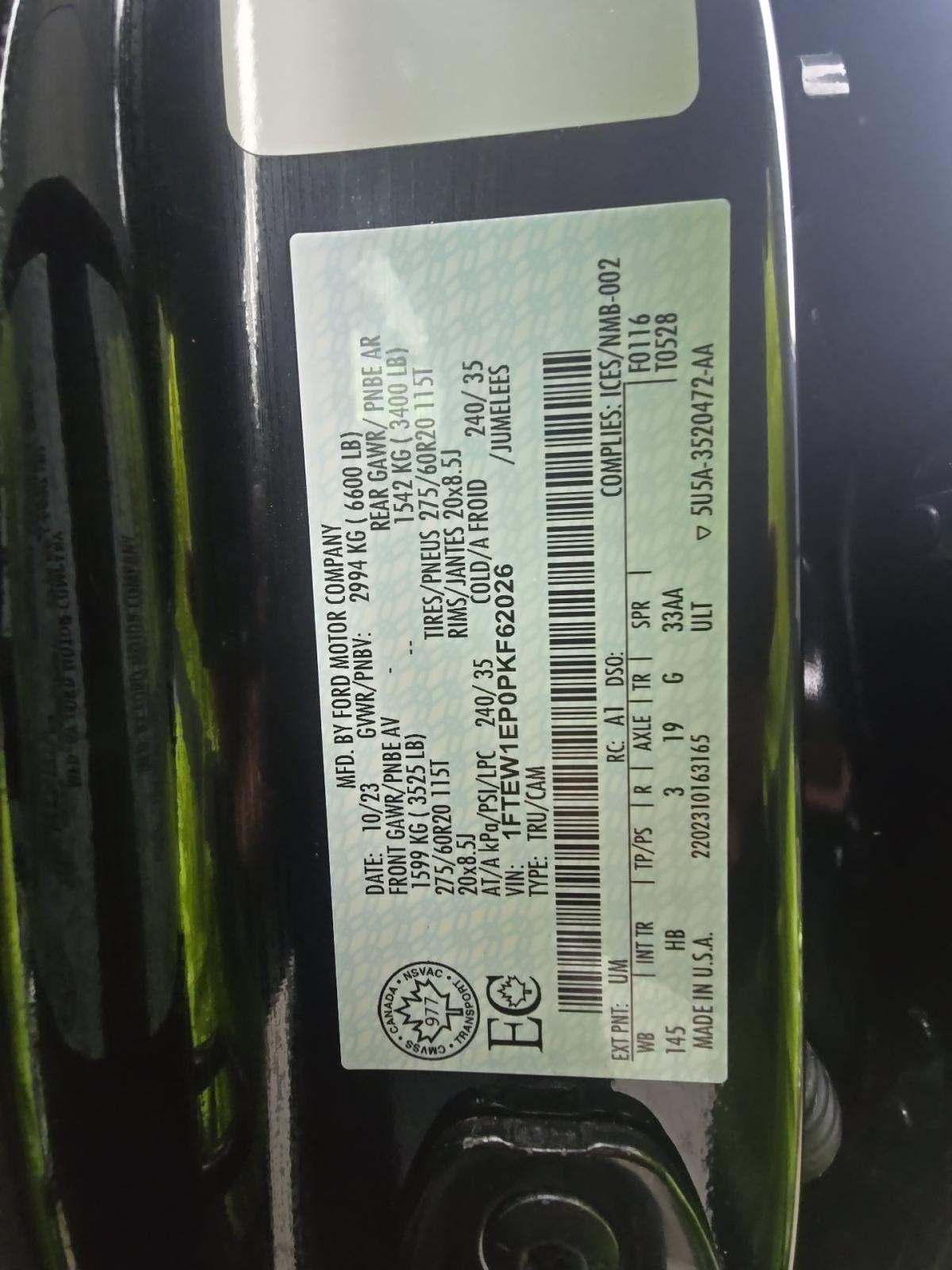 2023 Ford F-150 Lariat AWD