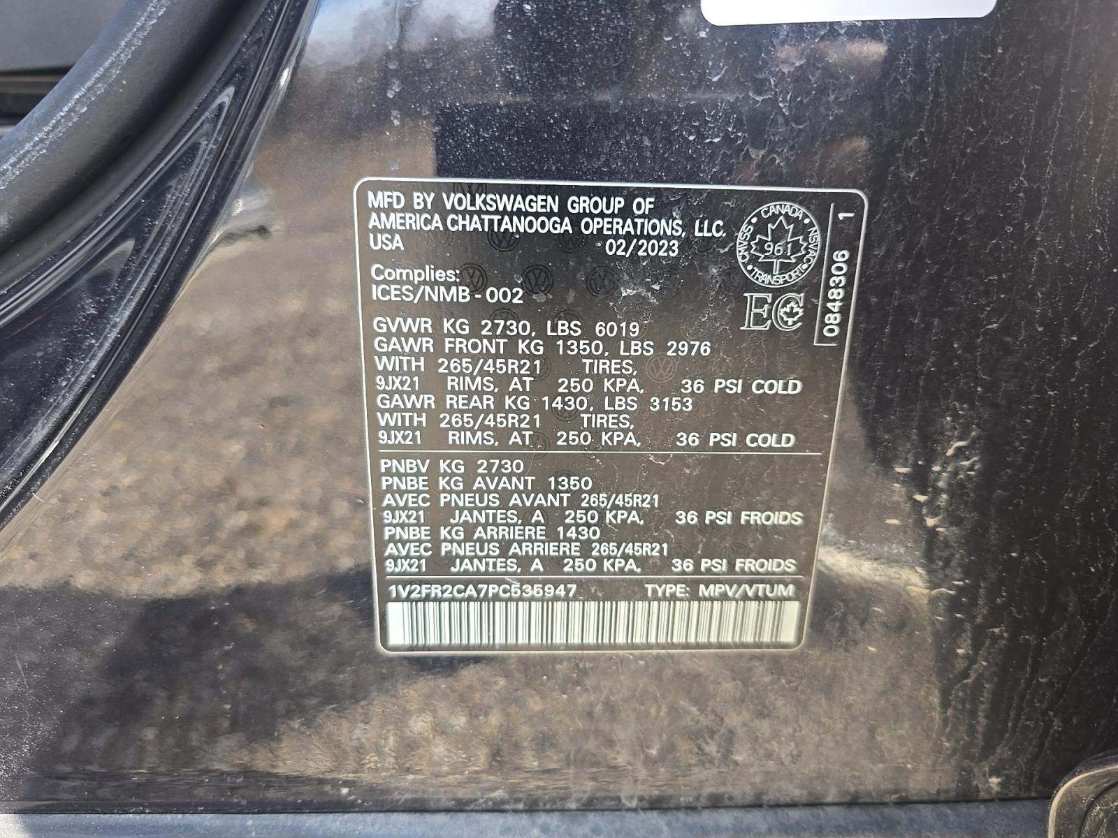 2023 Volkswagen Atlas 3.6L SEL Premium R-Line AWD