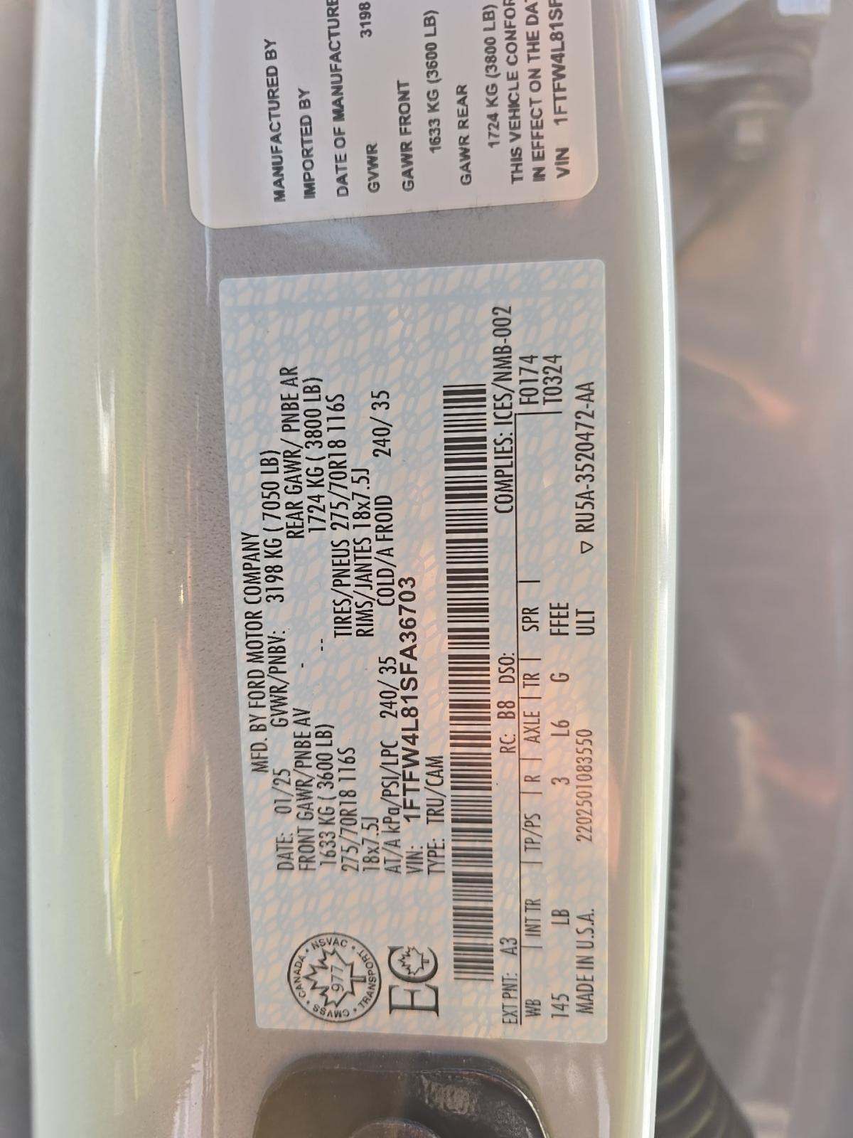 2025 Ford F-150 Tremor AWD