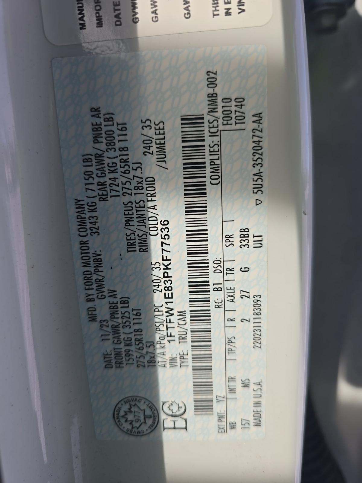 2023 Ford F-150 XLT AWD