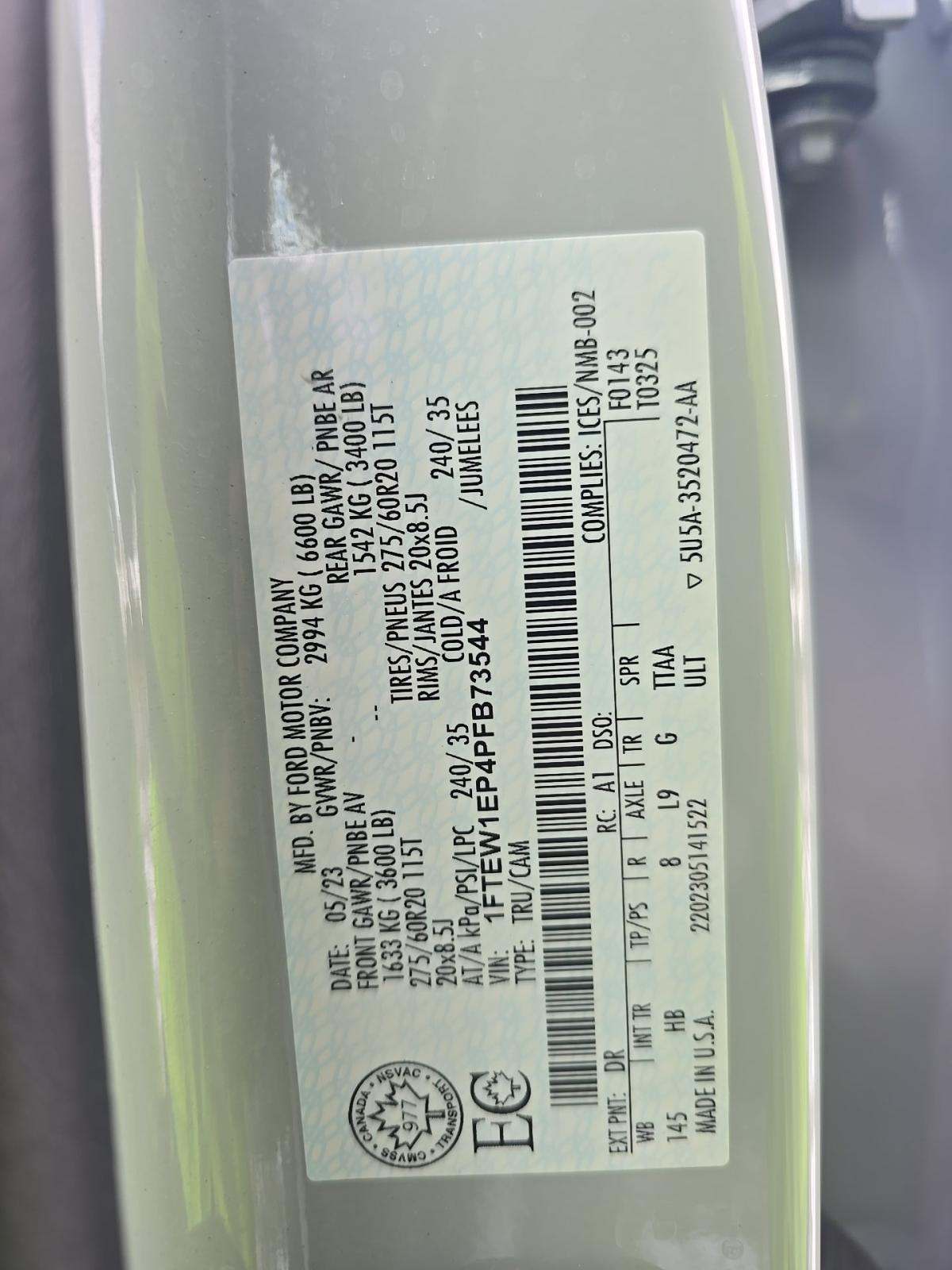 2023 Ford F-150 Lariat AWD