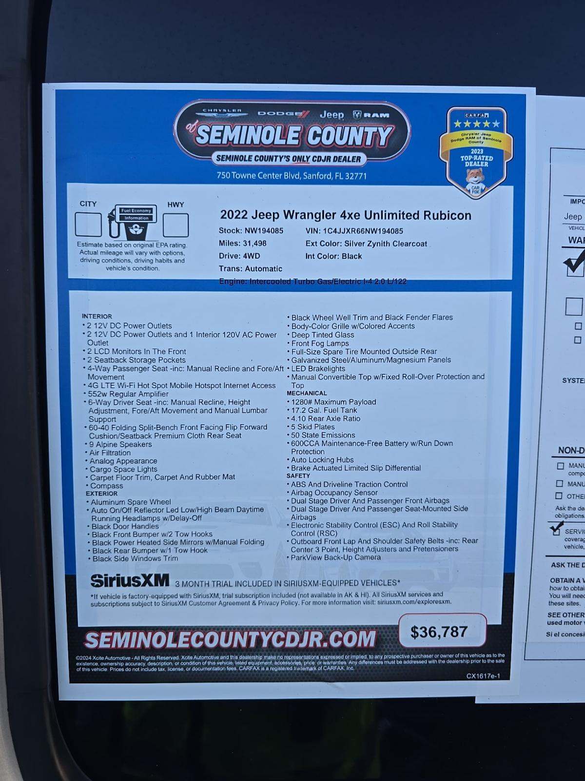 2022 Jeep Wrangler Unlimited 4xe Rubicon AWD