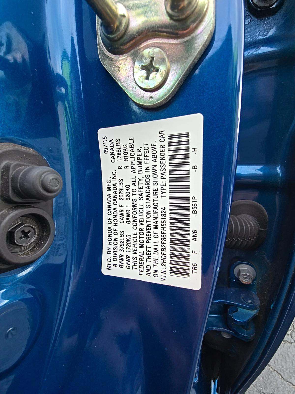 2015 Honda Civic EX FWD