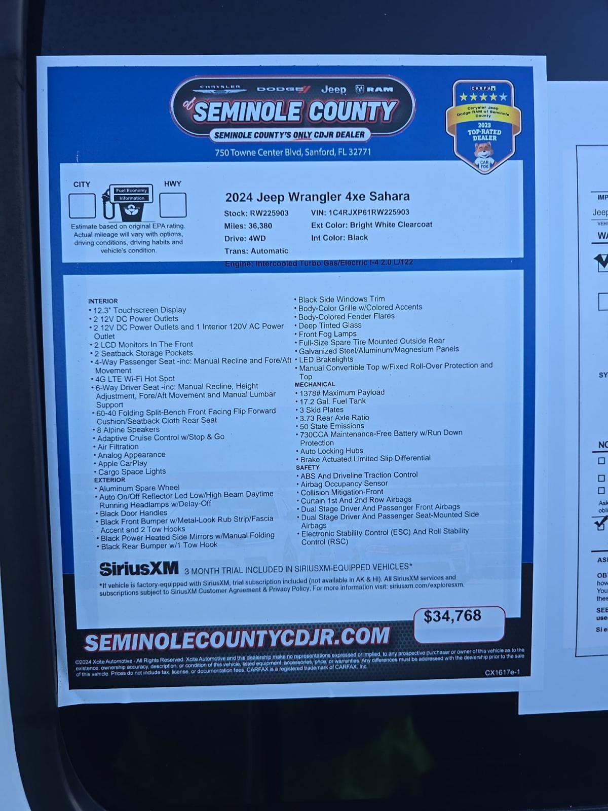 2024 Jeep Wrangler 4xe Sahara AWD