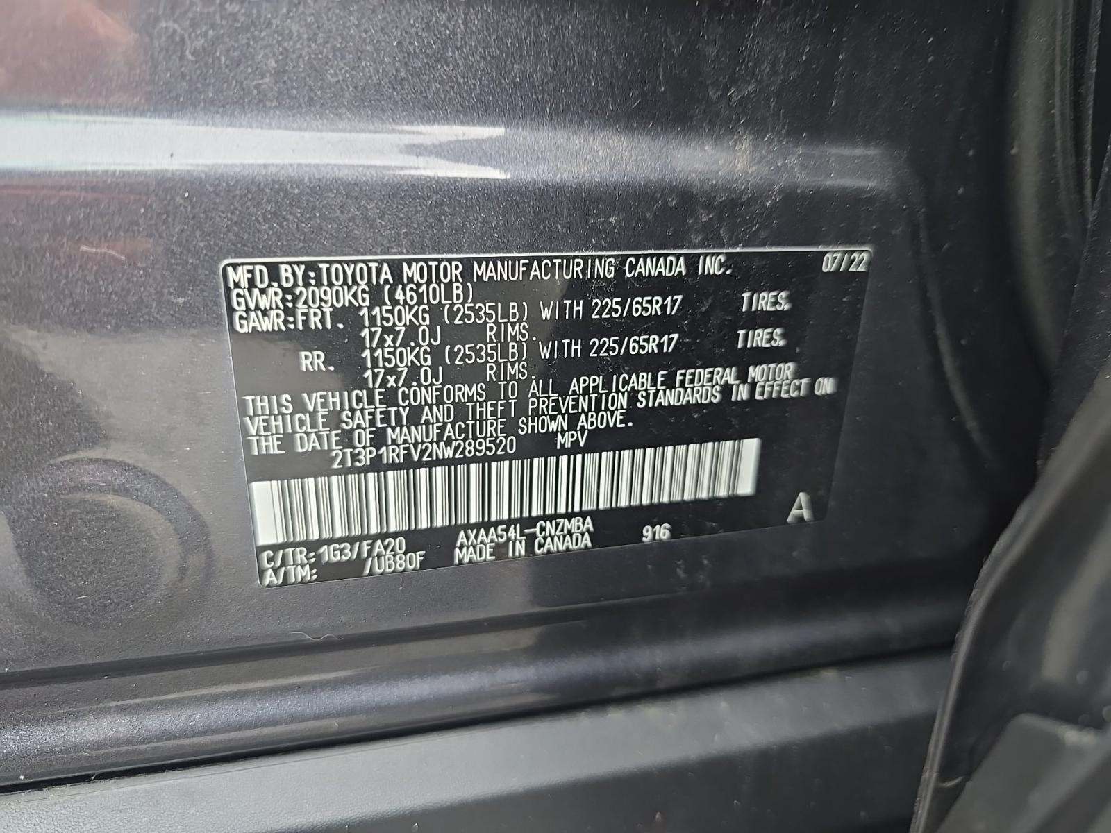 2022 Toyota RAV4 XLE AWD