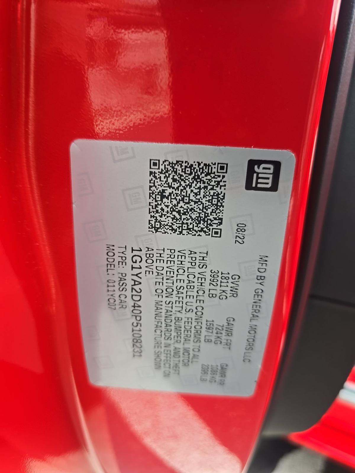 2023 Chevrolet Corvette Stingray RWD