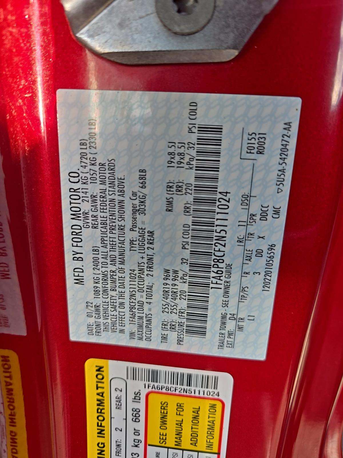 2022 Ford Mustang GT Premium RWD