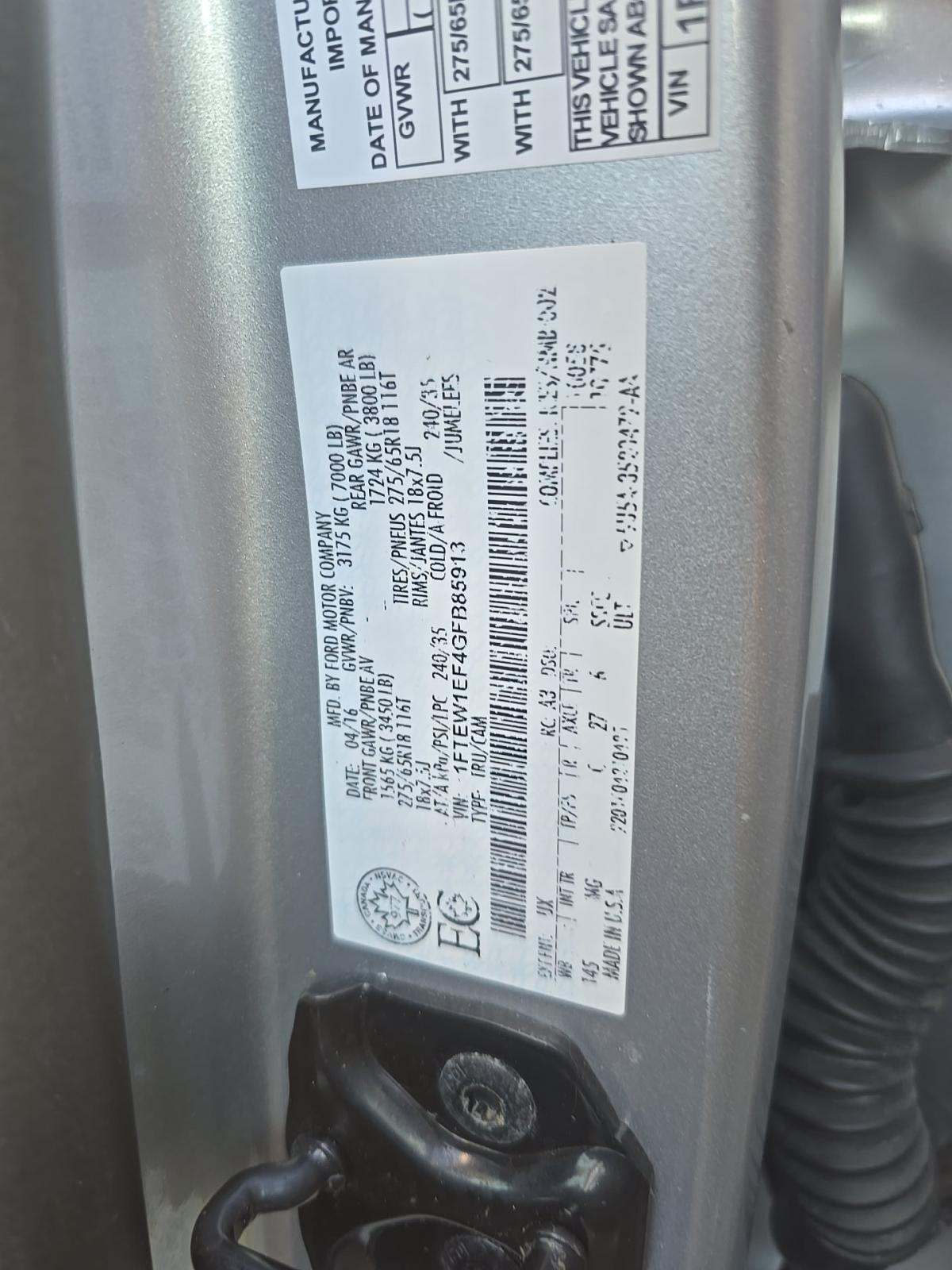 2016 Ford F-150 XLT AWD