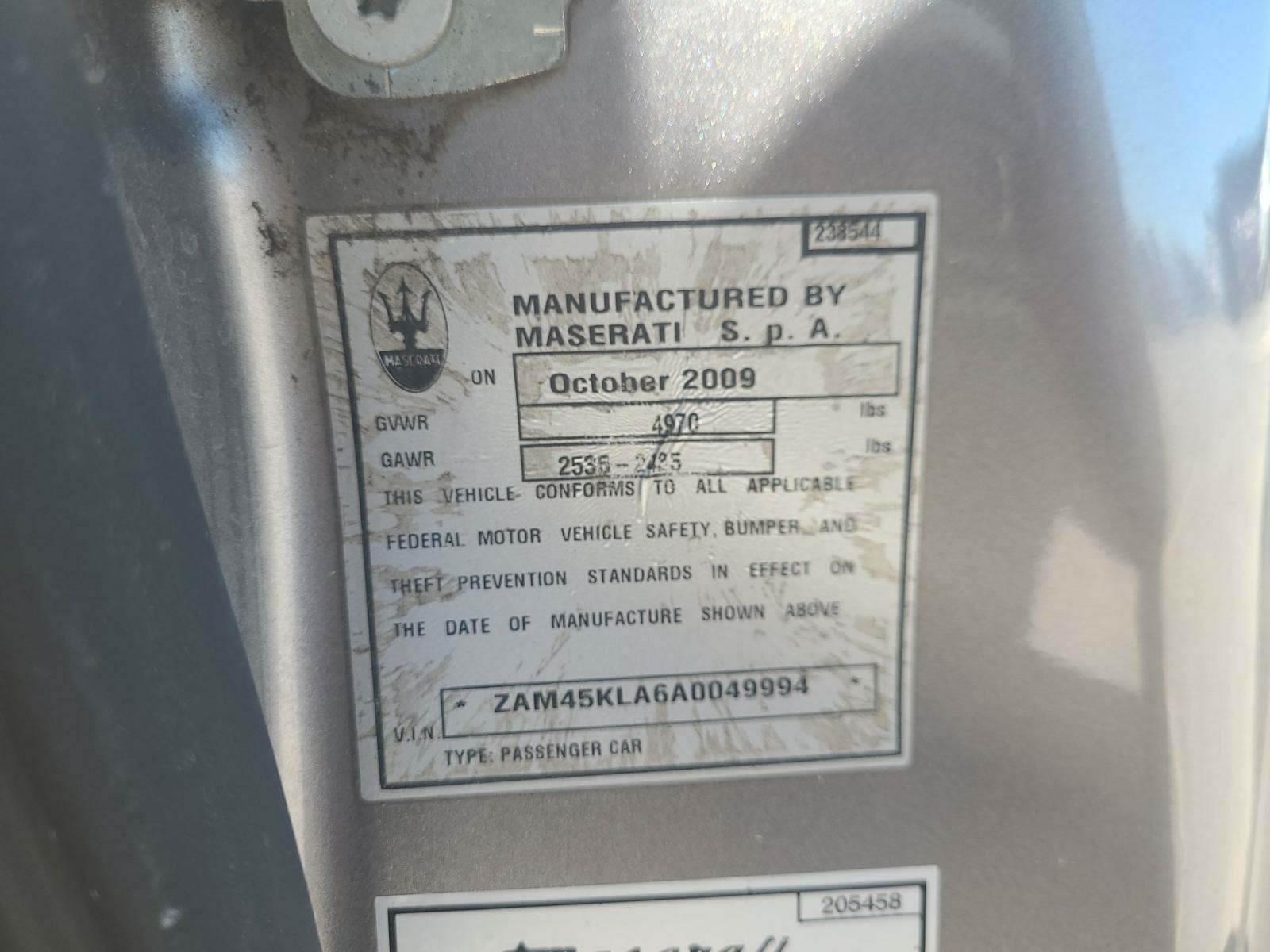 2010 Maserati GranTurismo S RWD