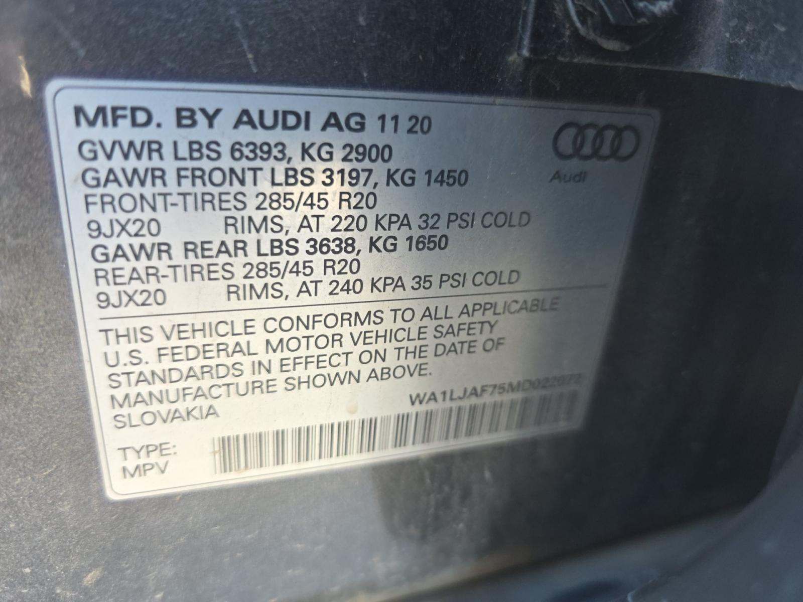 2021 Audi Q7 2.0T Premium Plus AWD