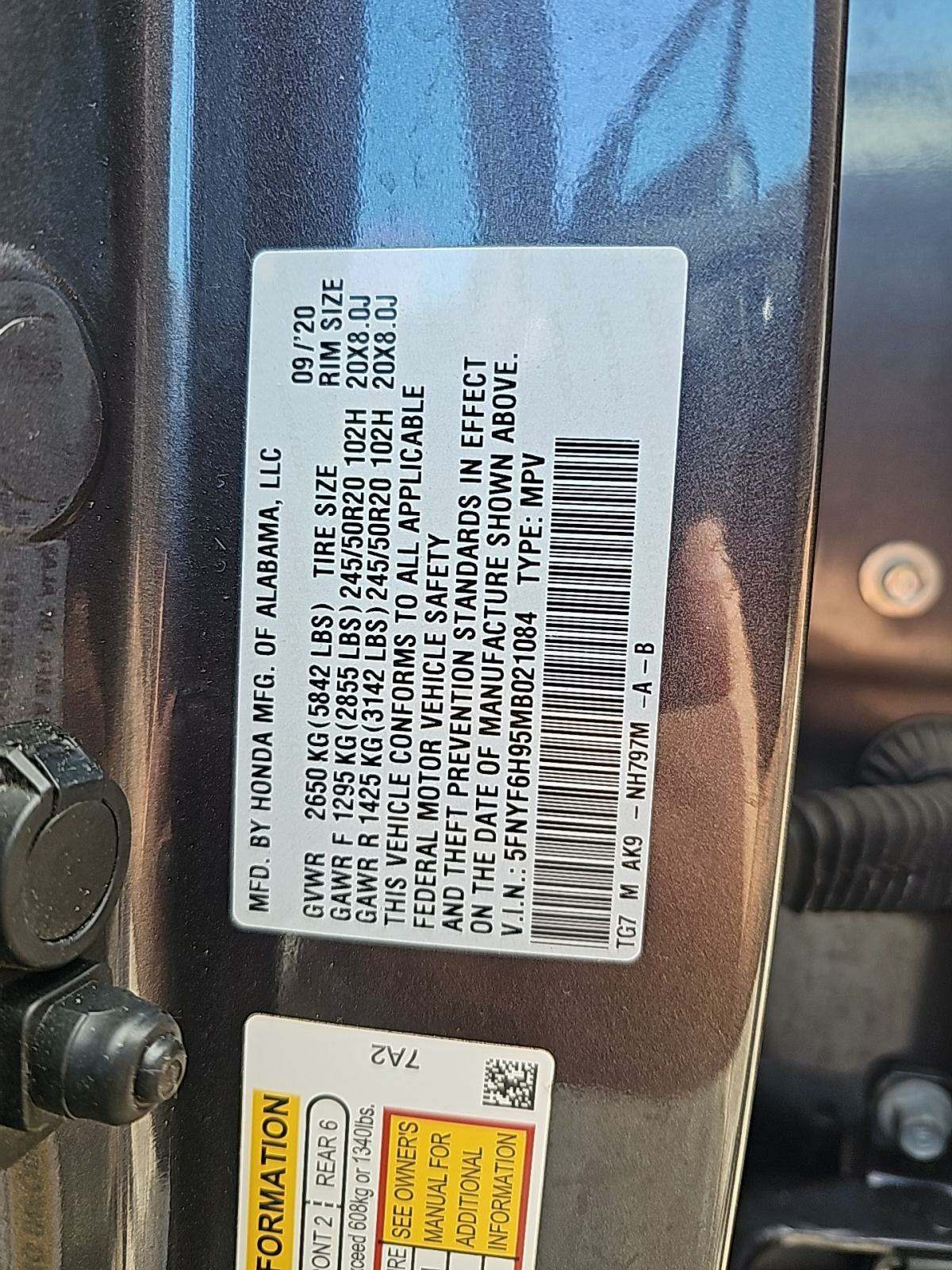 2021 Honda Pilot Touring AWD