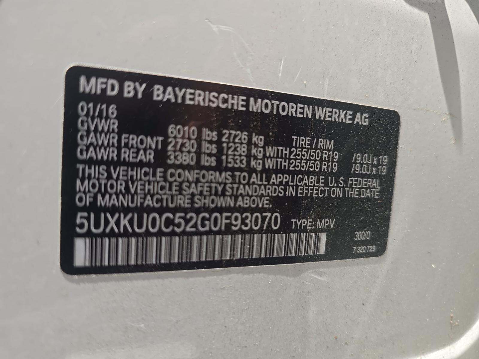 2016 BMW X6 sDrive35i RWD