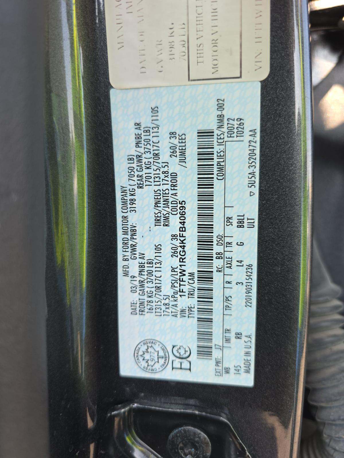 2019 Ford F-150 Raptor AWD