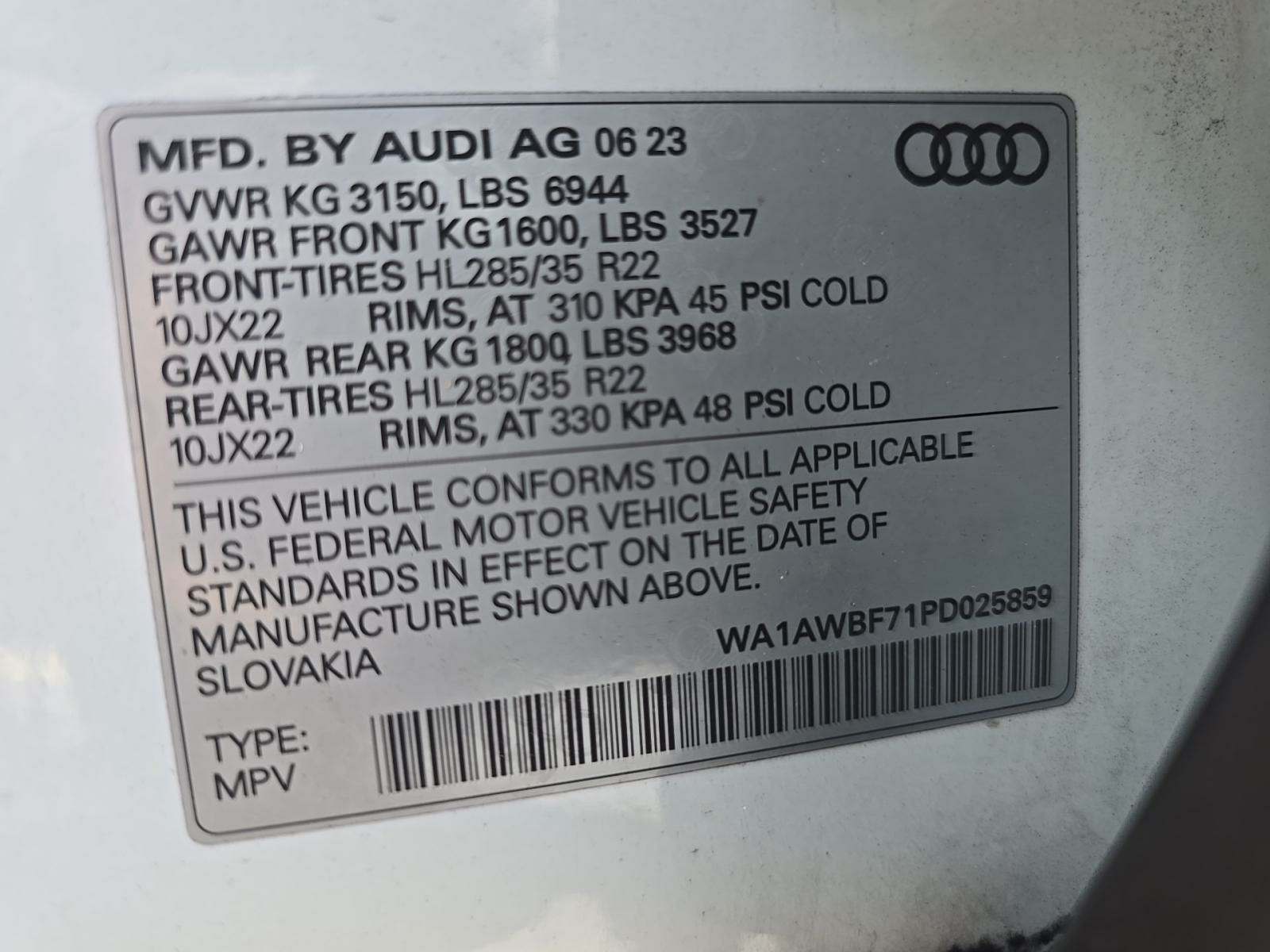 2023 Audi SQ7 Premium Plus AWD