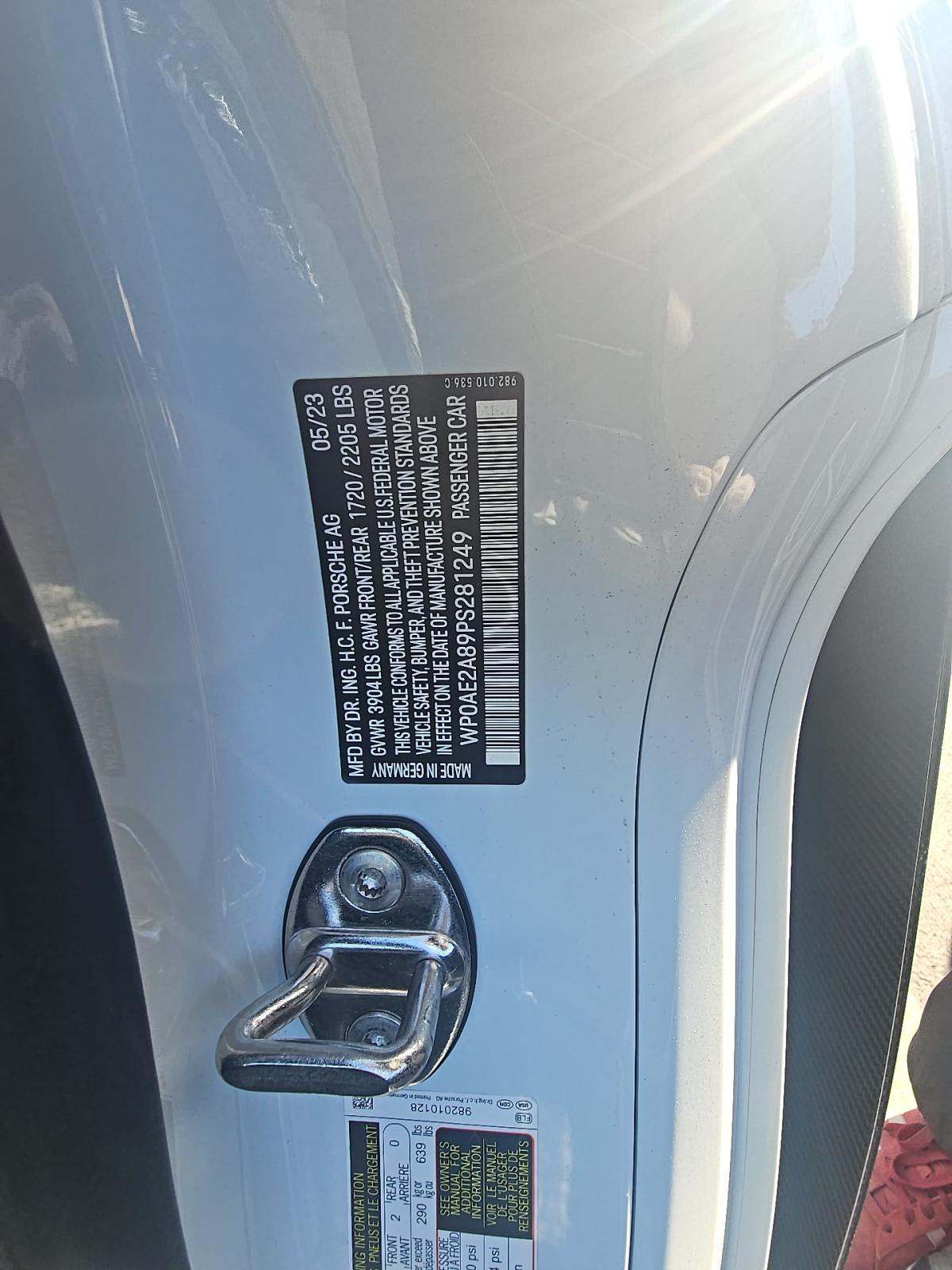 2023 Porsche 718 Cayman GT4 RS RWD