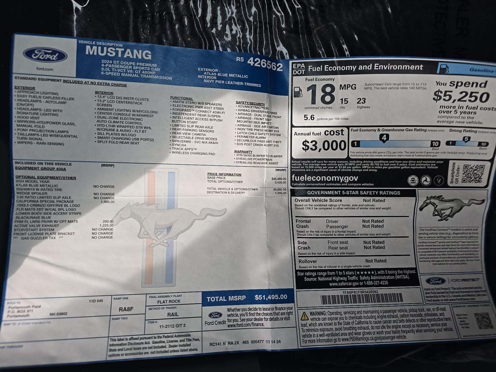 2024 Ford Mustang GT Premium RWD