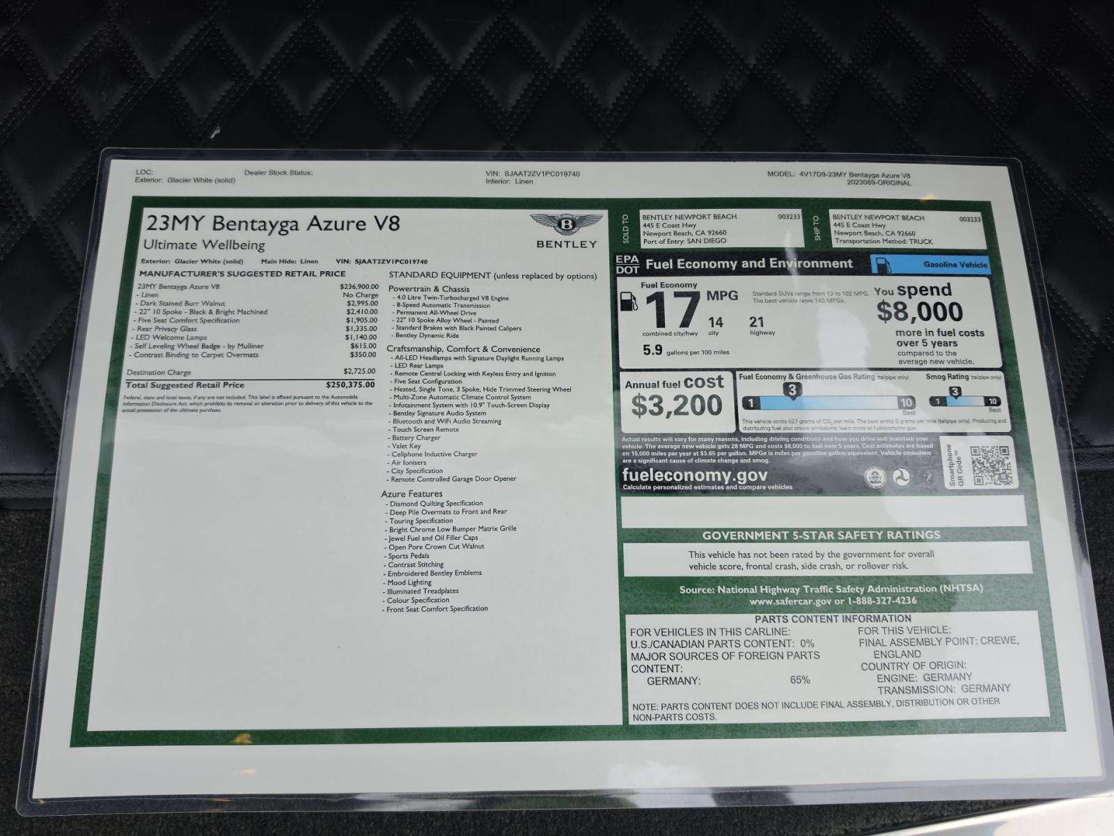 2023 Bentley Bentayga Azure AWD