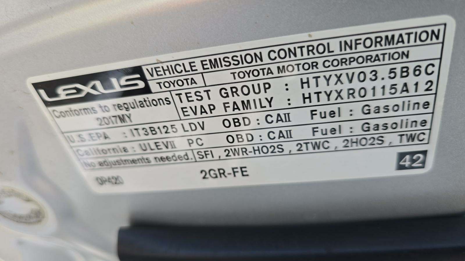 2017 Lexus ES ES 350 FWD