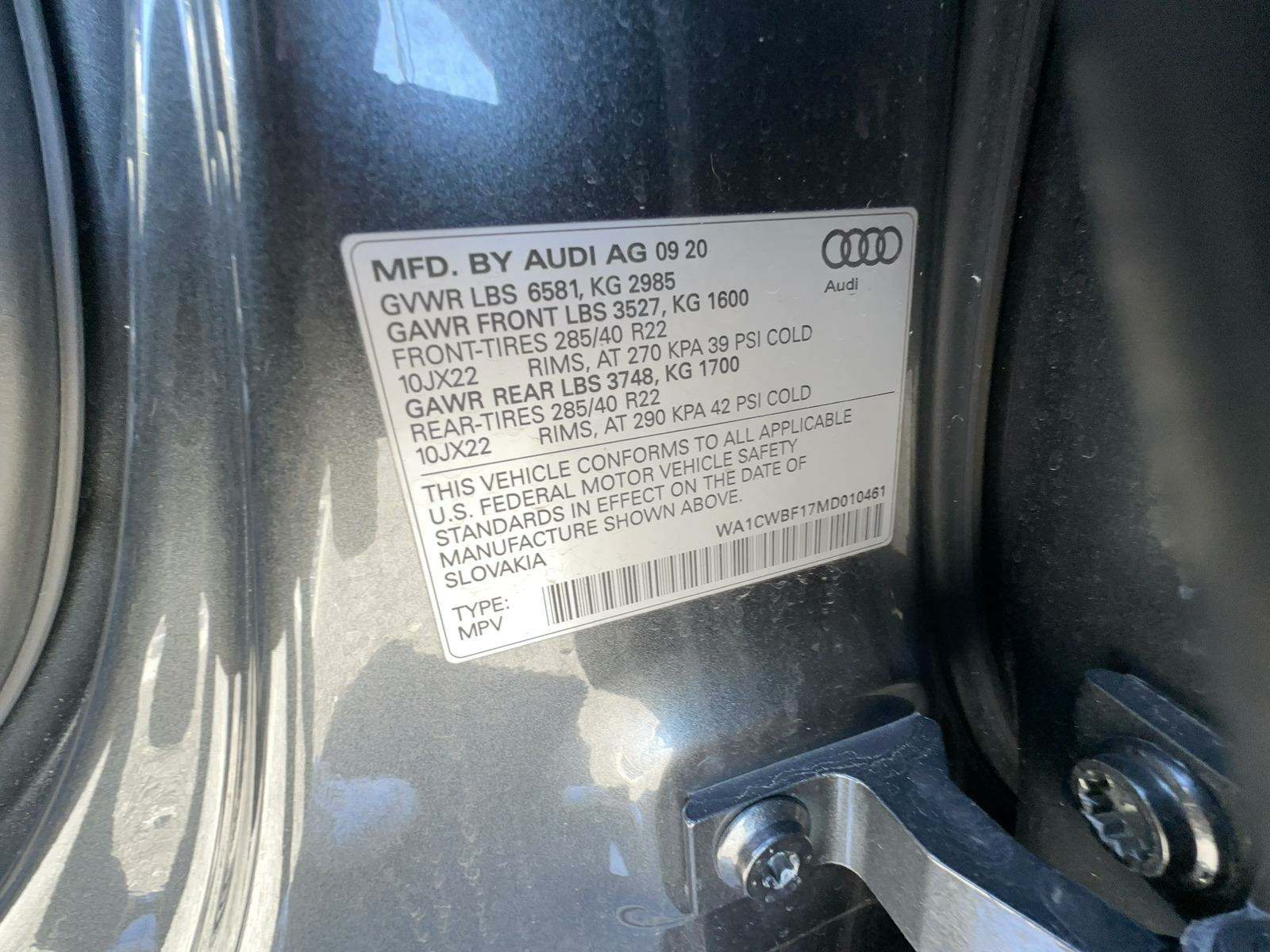 2021 Audi SQ8 Prestige AWD