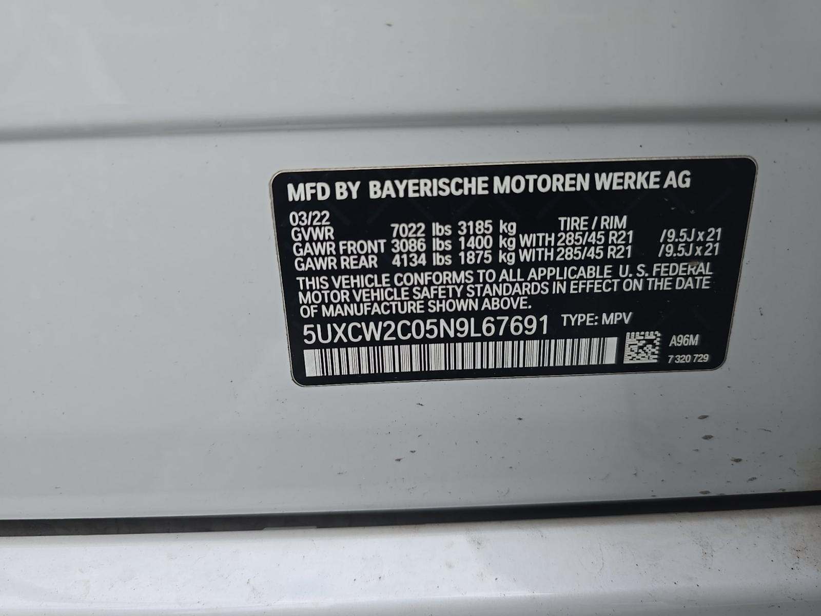 2022 BMW X7 xDrive40i AWD