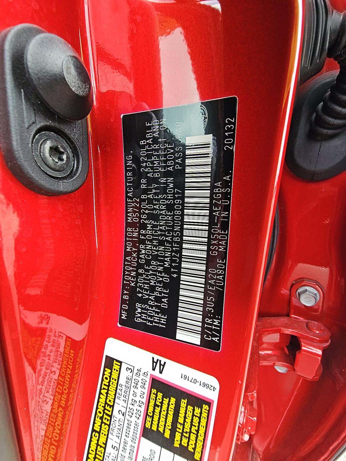 2022 Toyota Avalon XLE FWD