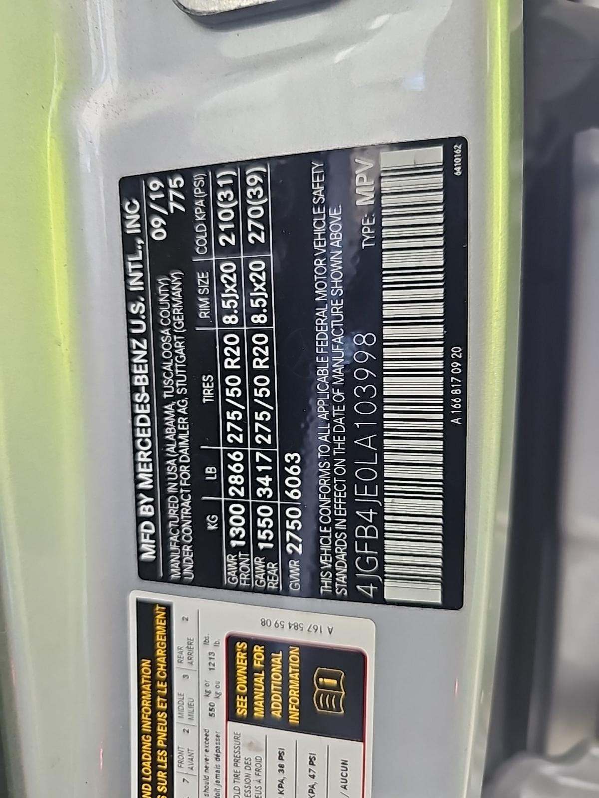 2020 Mercedes-Benz GLE GLE 350 RWD