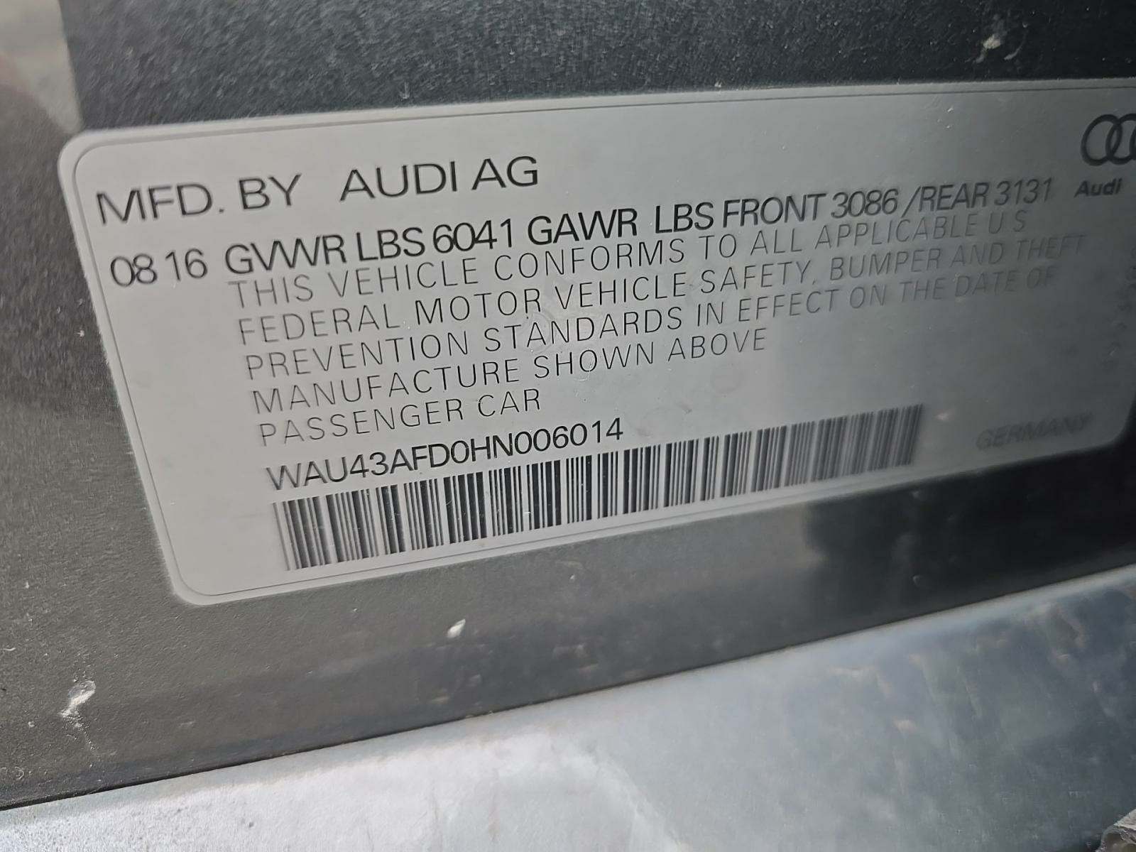 2017 Audi A8 L 4.0T AWD