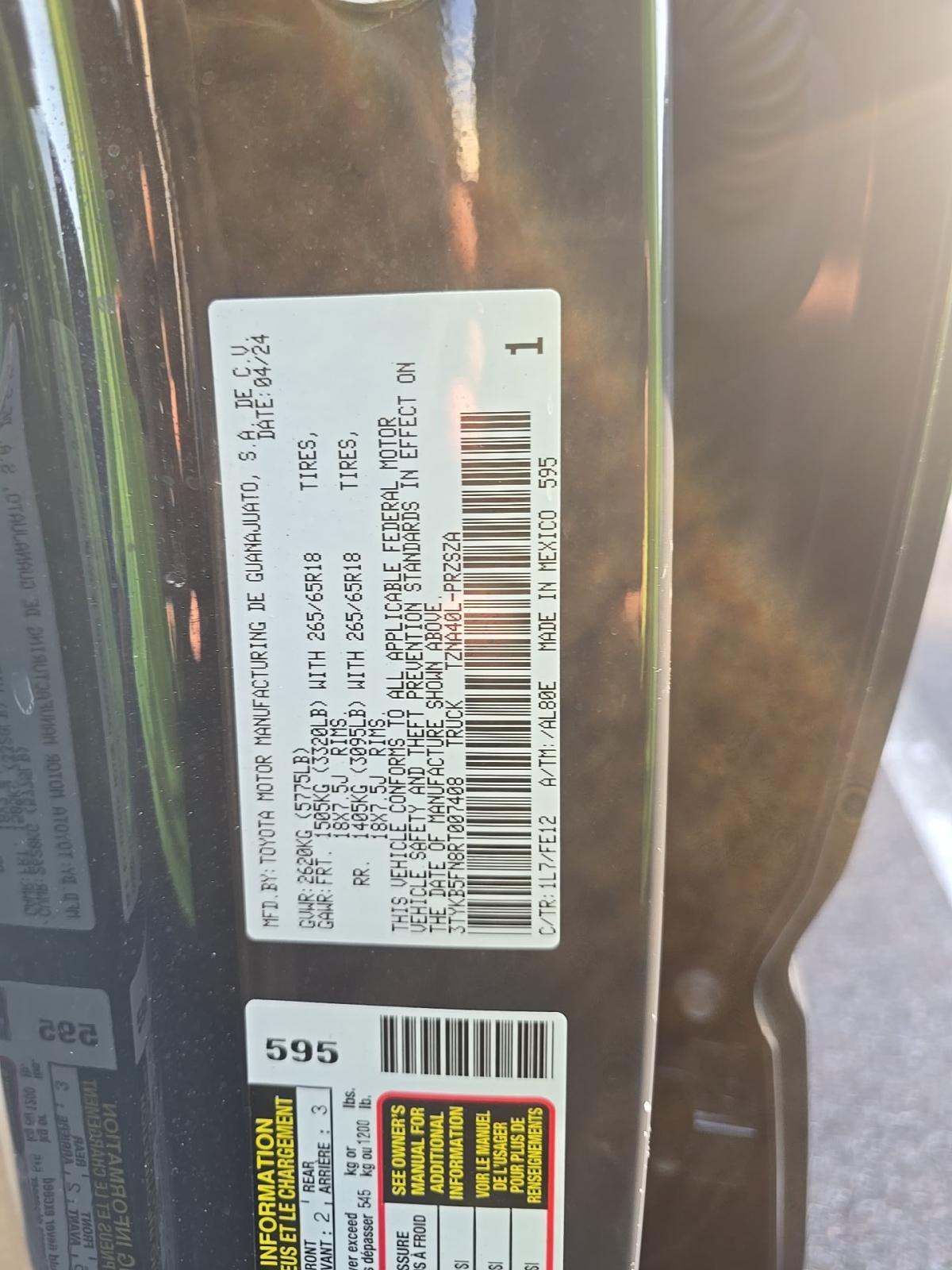 2024 Toyota Tacoma TRD Sport RWD