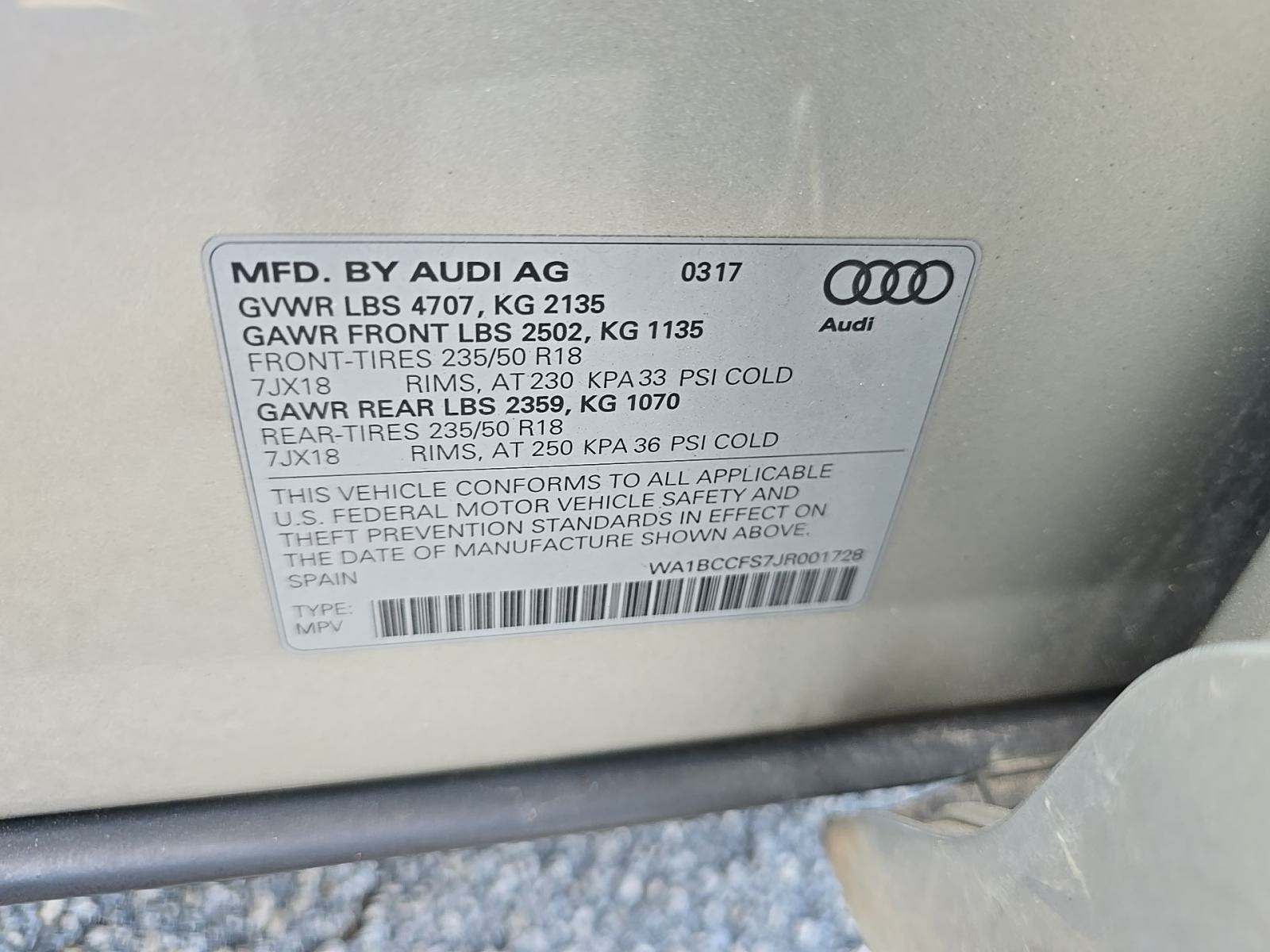 2018 Audi Q3 2.0T Premium FWD