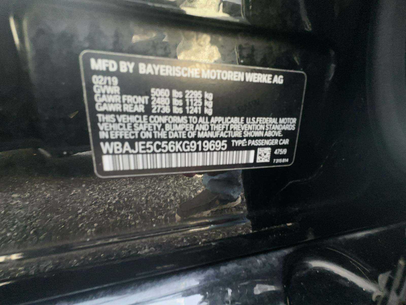 2019 BMW 5 Series 540i RWD