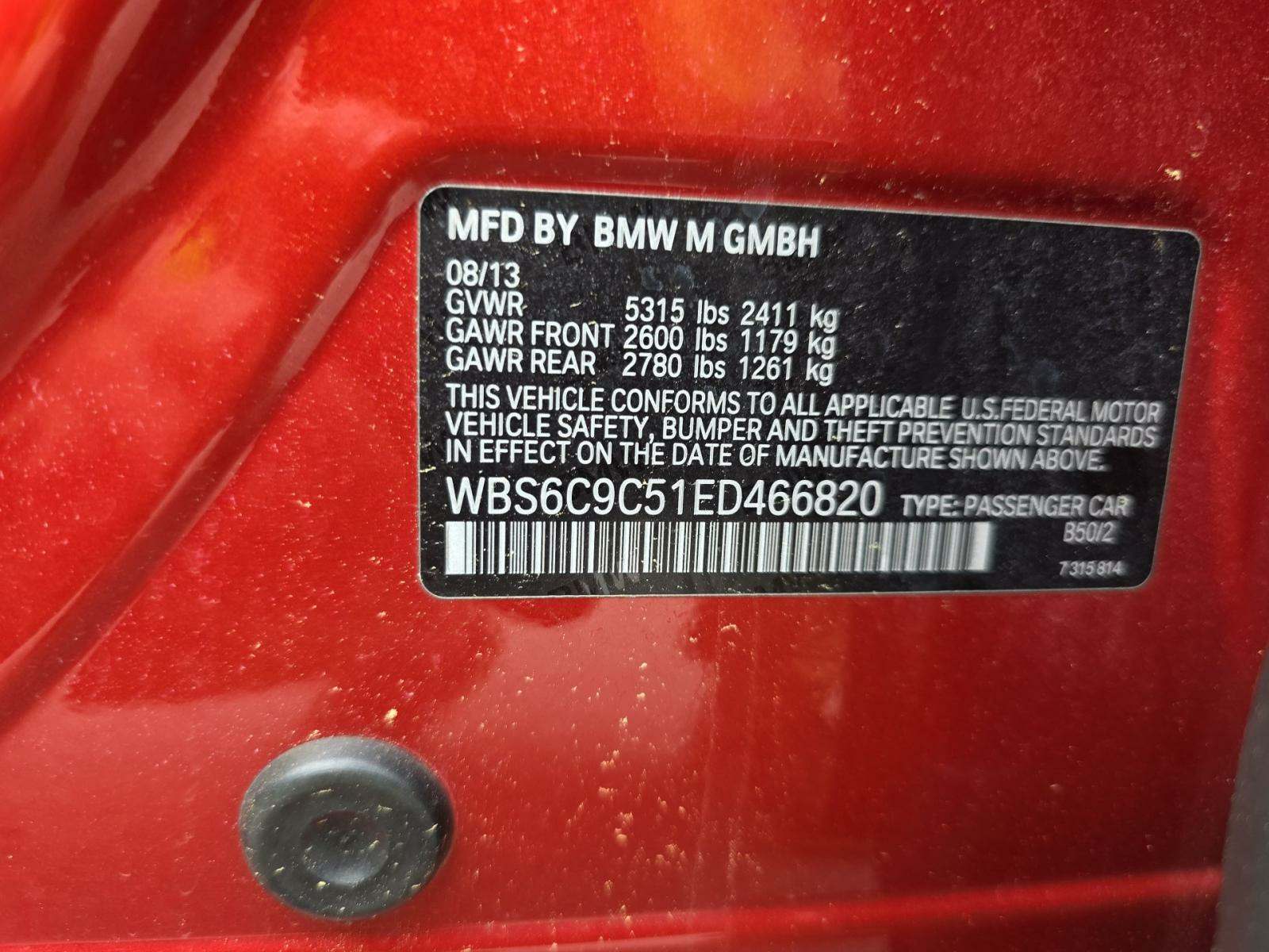 2014 BMW M6 Base RWD