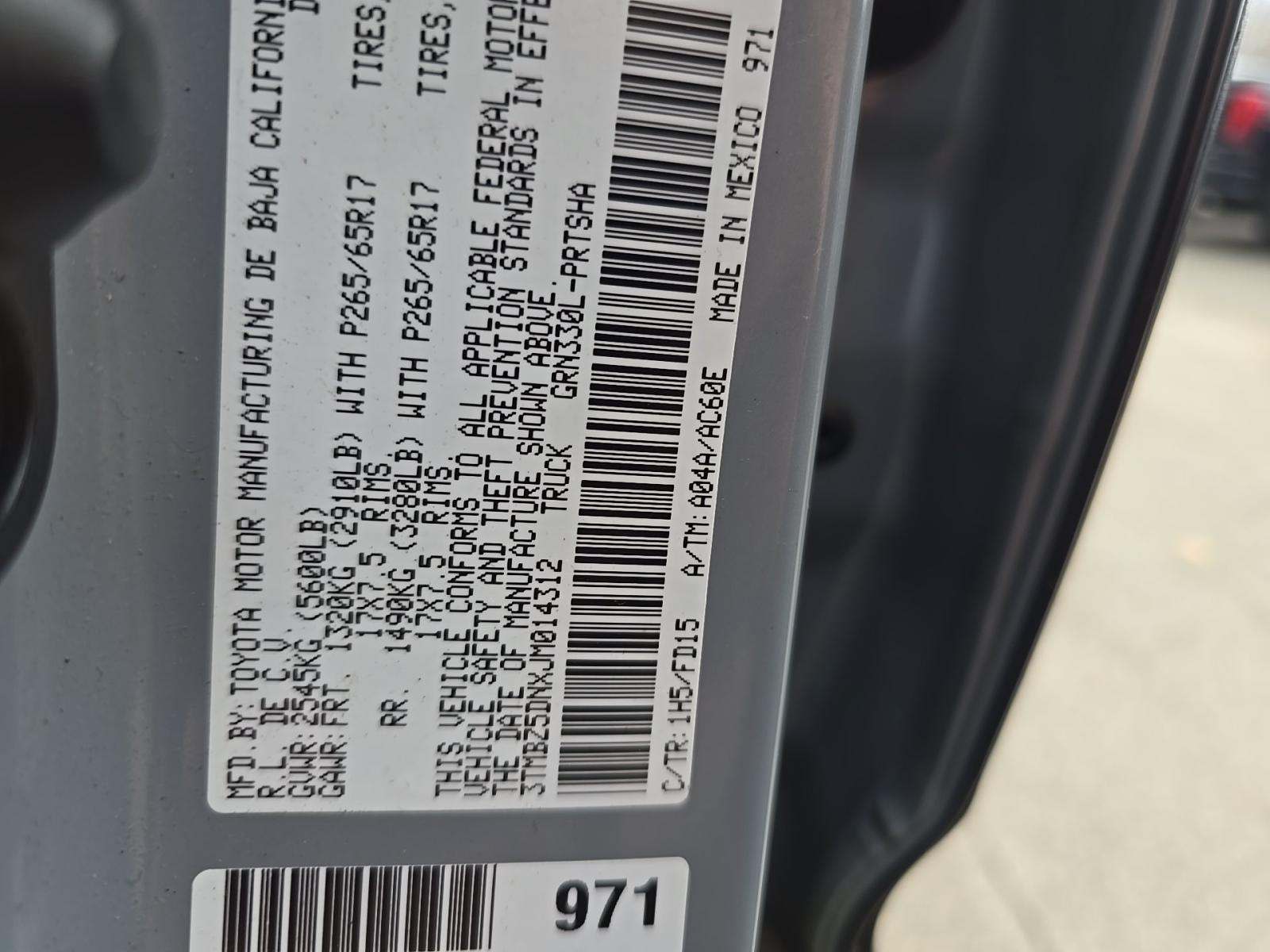 2018 Toyota Tacoma TRD Sport RWD