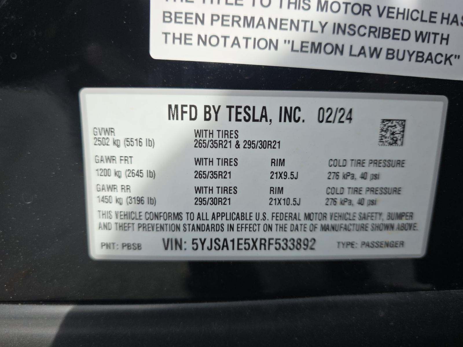 TESLA MODEL S - 5