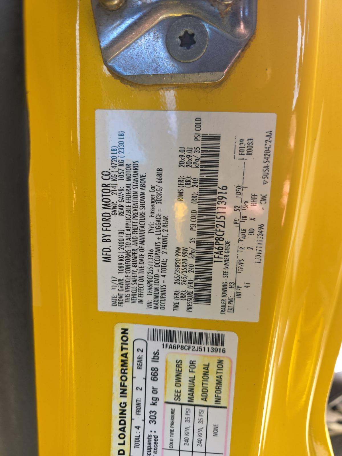 2018 Ford Mustang GT Premium RWD