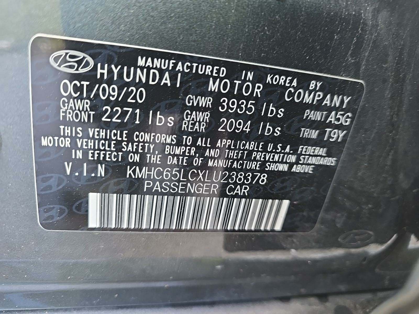 2020 Hyundai Ioniq Hybrid Blue FWD