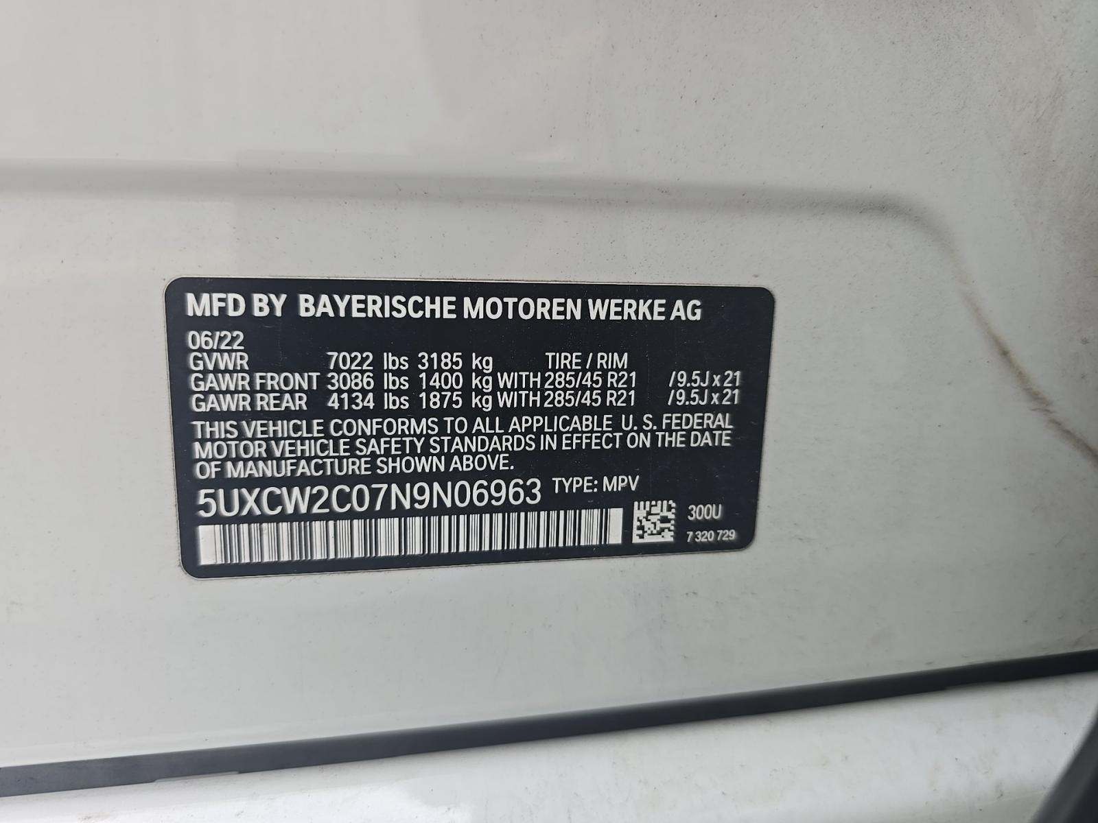 2022 BMW X7 xDrive40i AWD