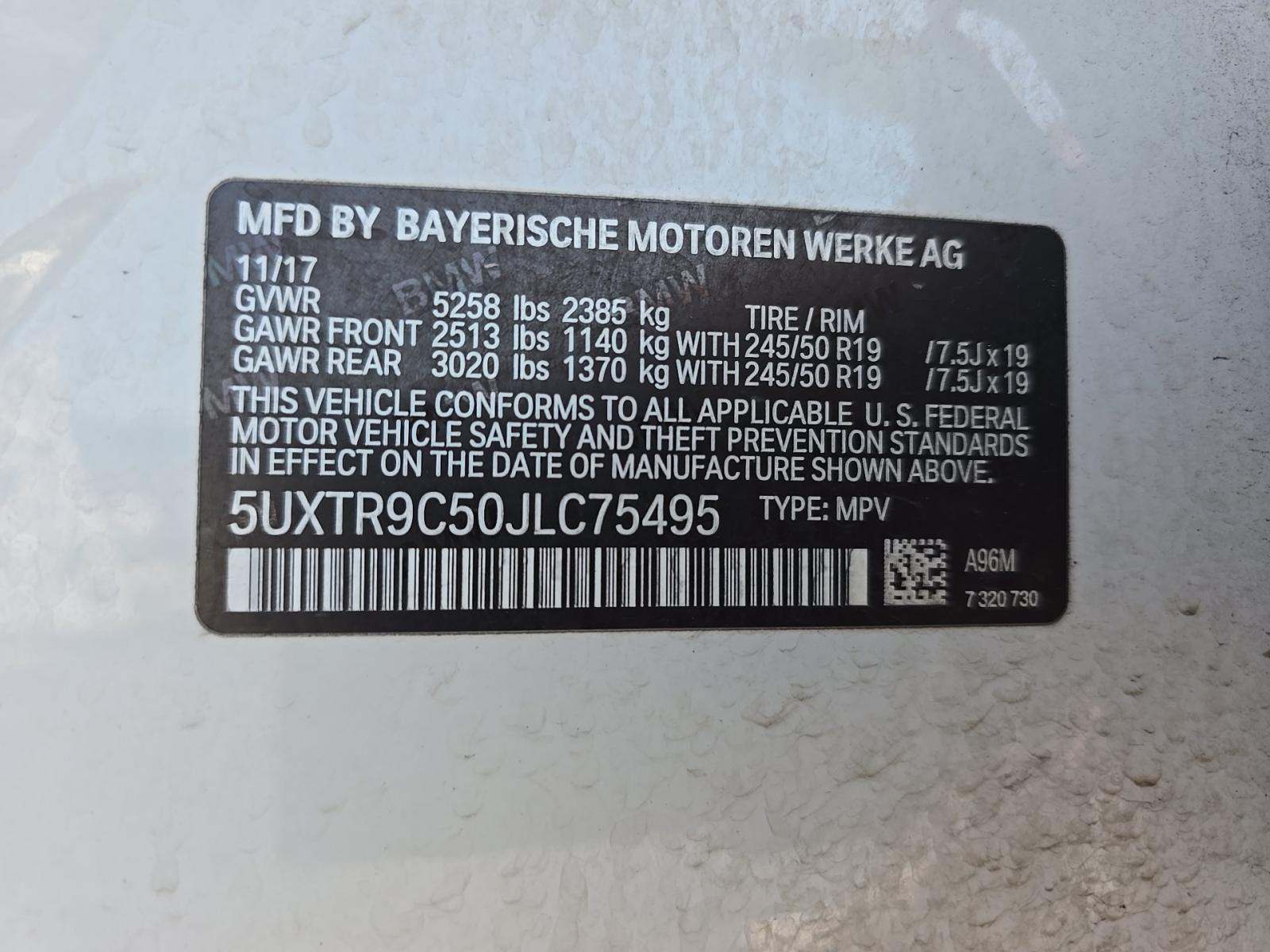 2018 BMW X3 xDrive30i AWD