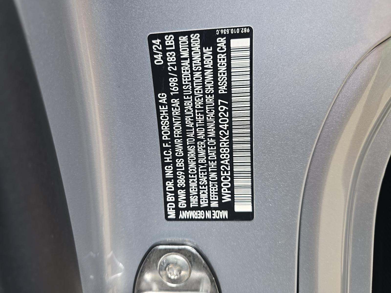 2024 Porsche 718 Spyder RS RWD