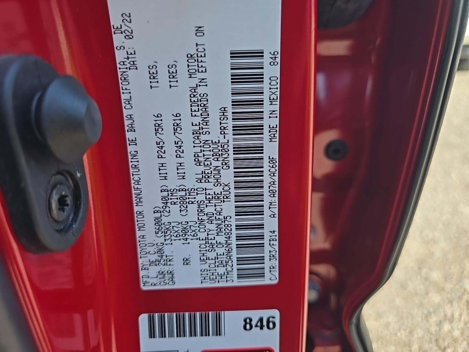 2022 Toyota Tacoma SR AWD