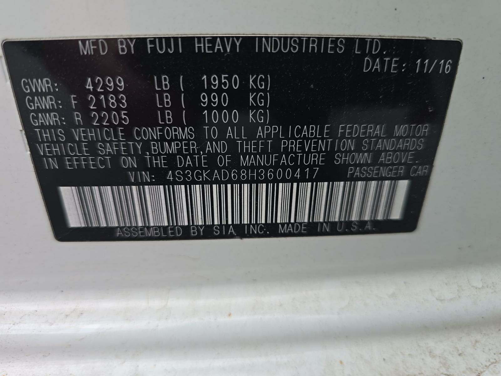 2017 Subaru Impreza 2.0i Premium AWD