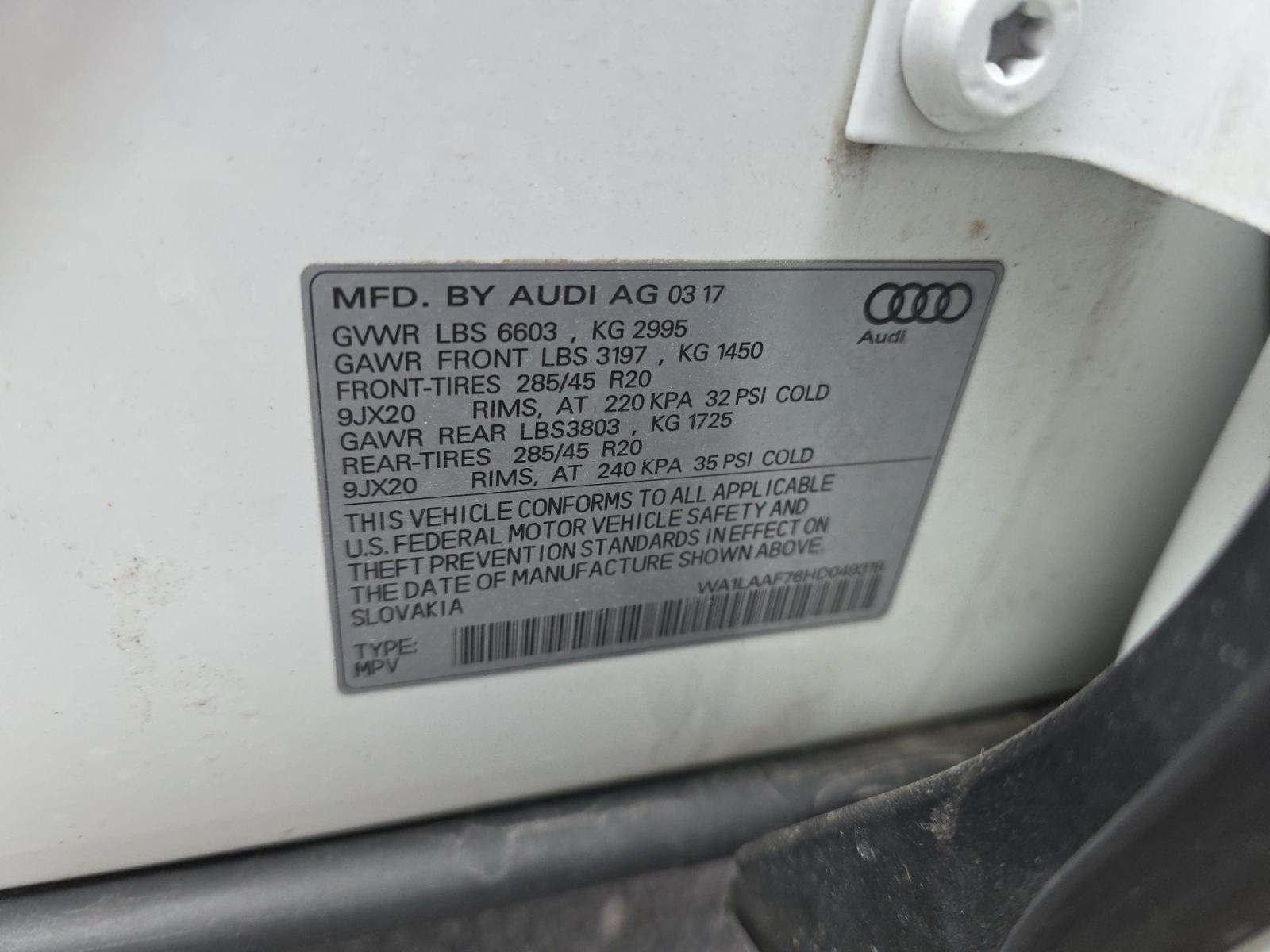 2017 Audi Q7 3.0T Premium Plus AWD