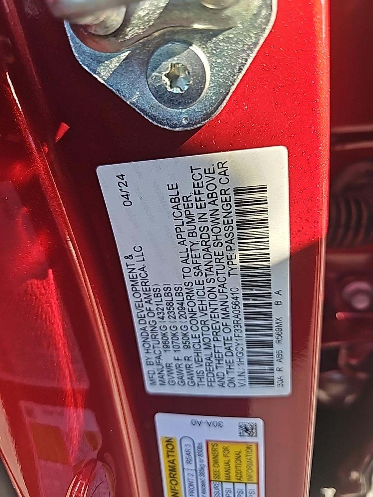 2024 Honda Accord EX FWD