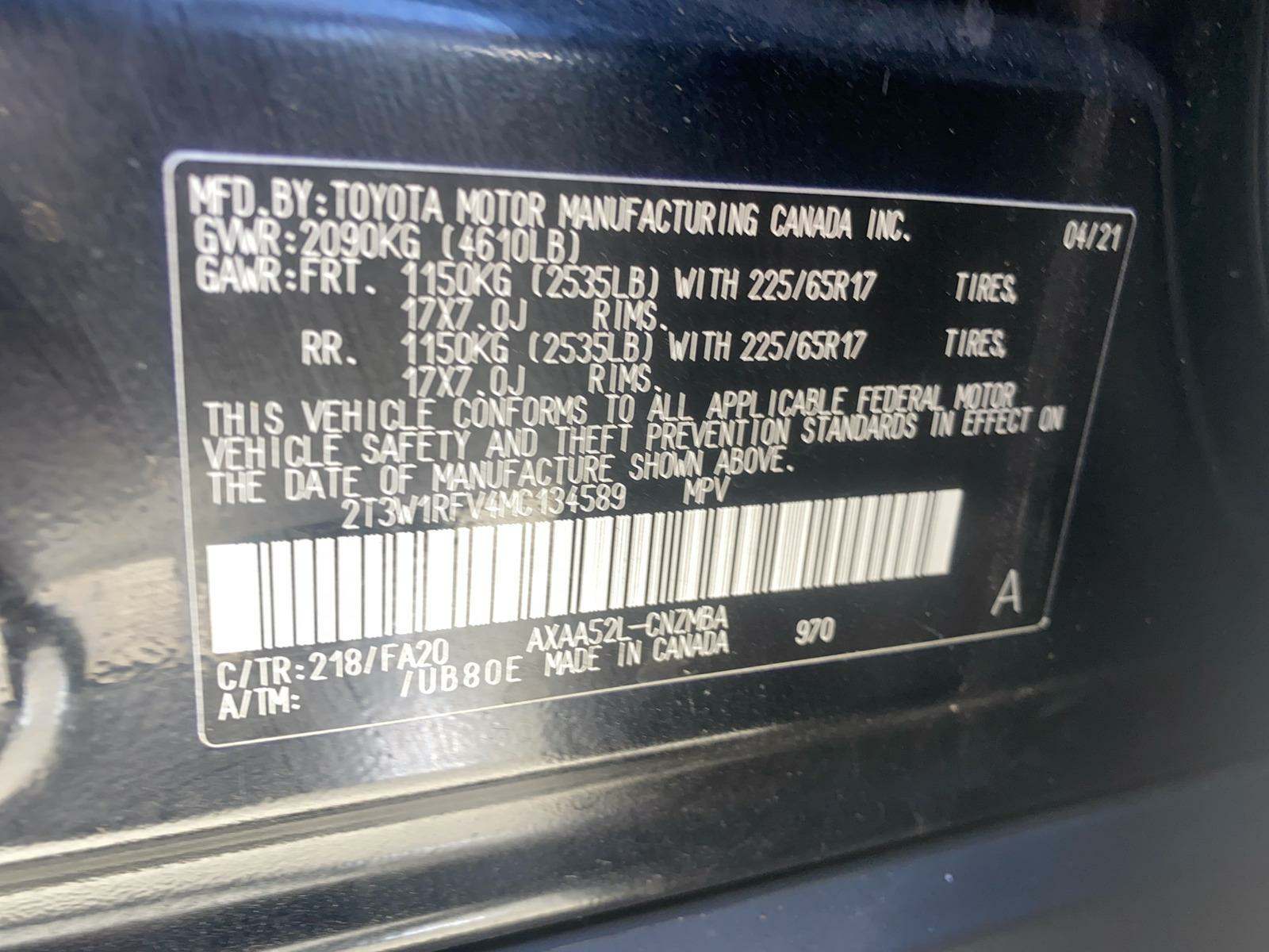2021 Toyota RAV4 XLE FWD