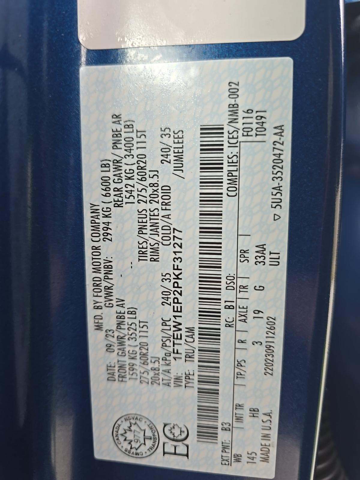 2023 Ford F-150 Lariat AWD