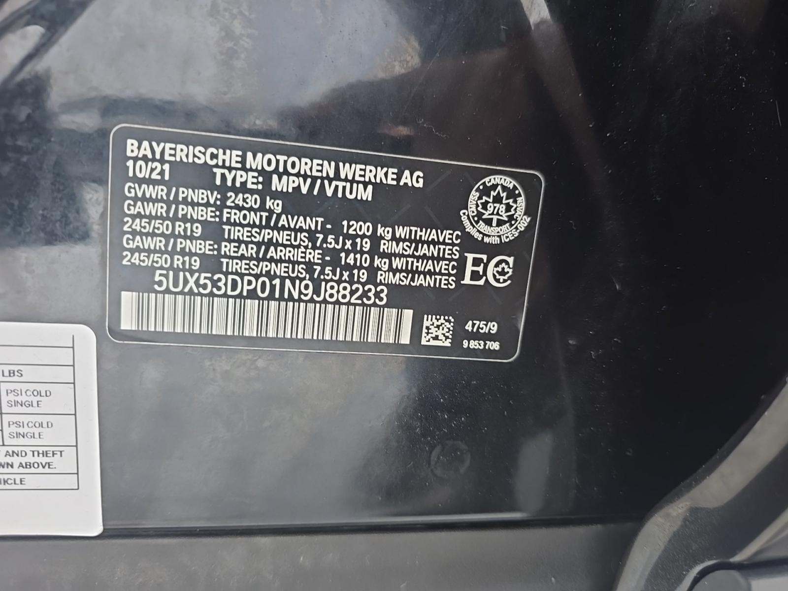 2022 BMW X3 xDrive30i AWD