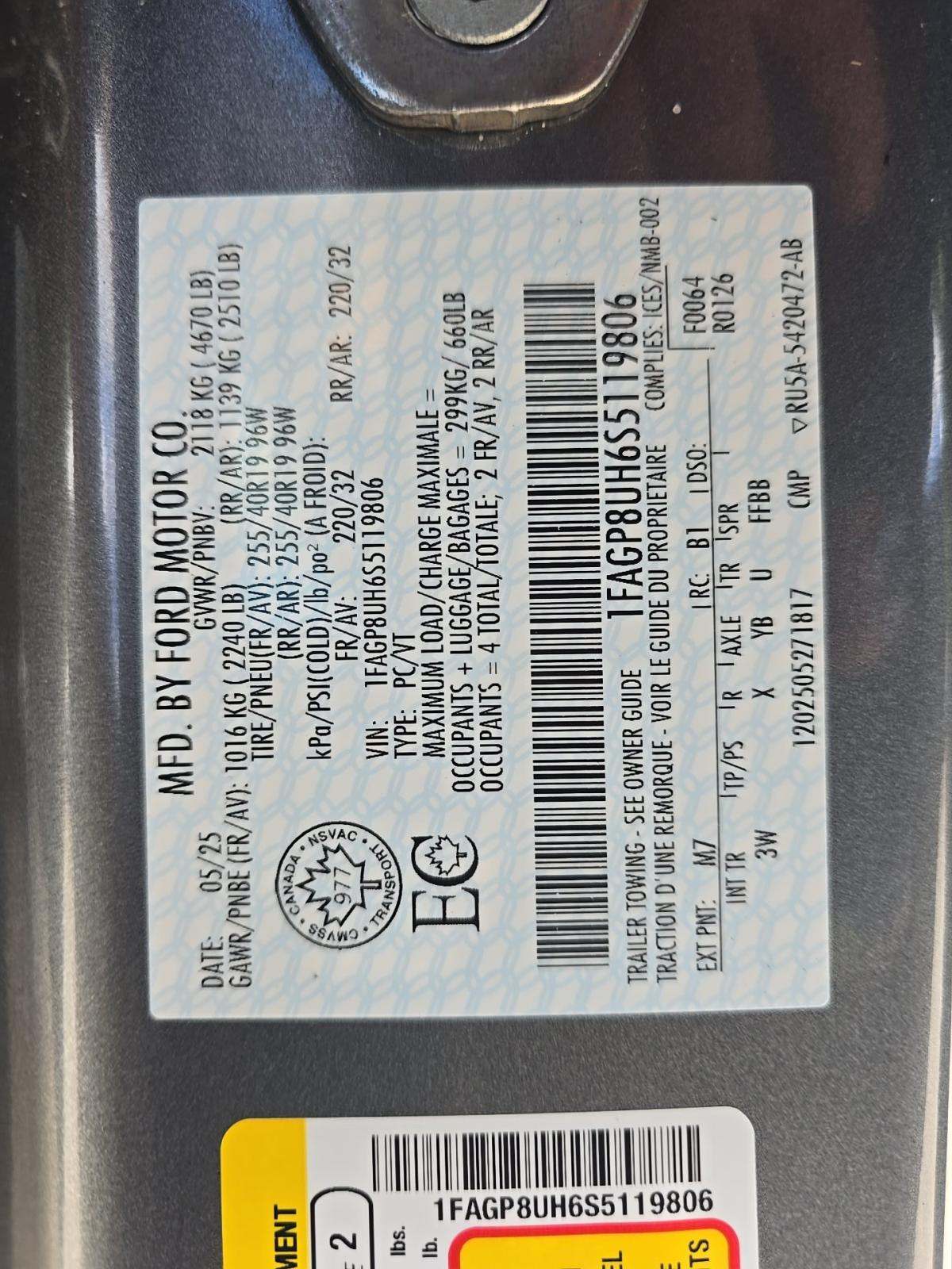 2025 Ford Mustang EcoBoost Premium RWD